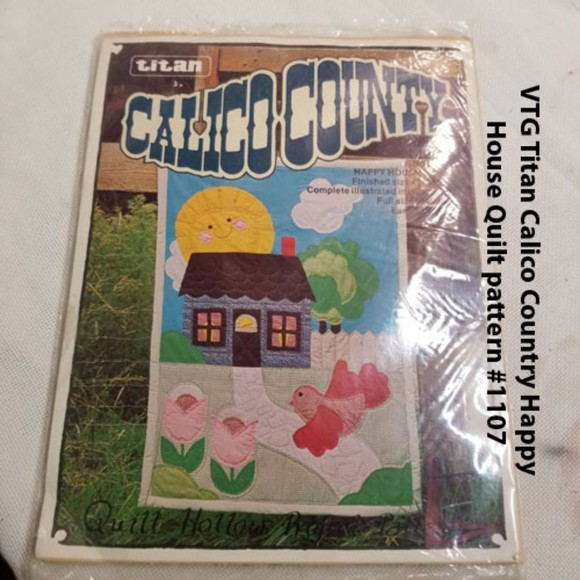 VTG Titan Calico Country Happy House Quilt pattern #1107 Pat027 - Picture 1 of 5